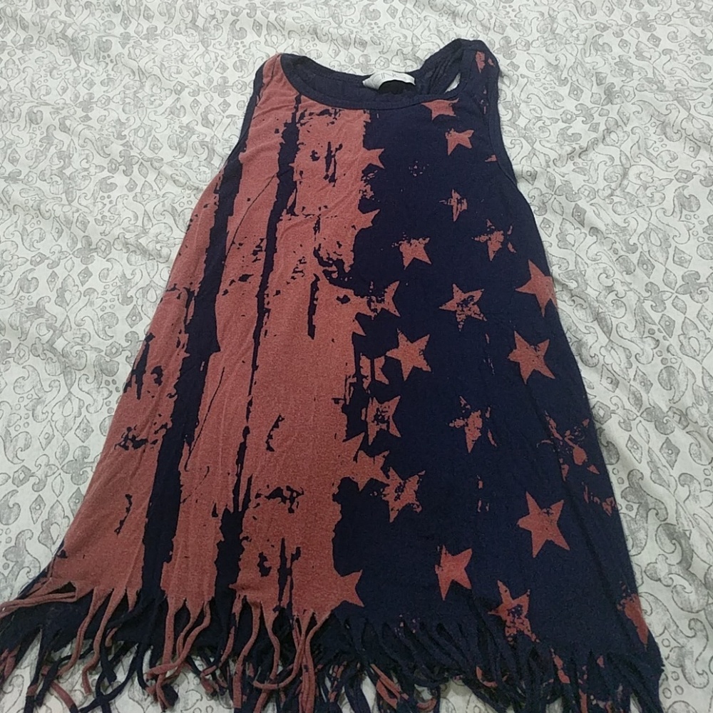 Fringed Racerback Tank | Size Small